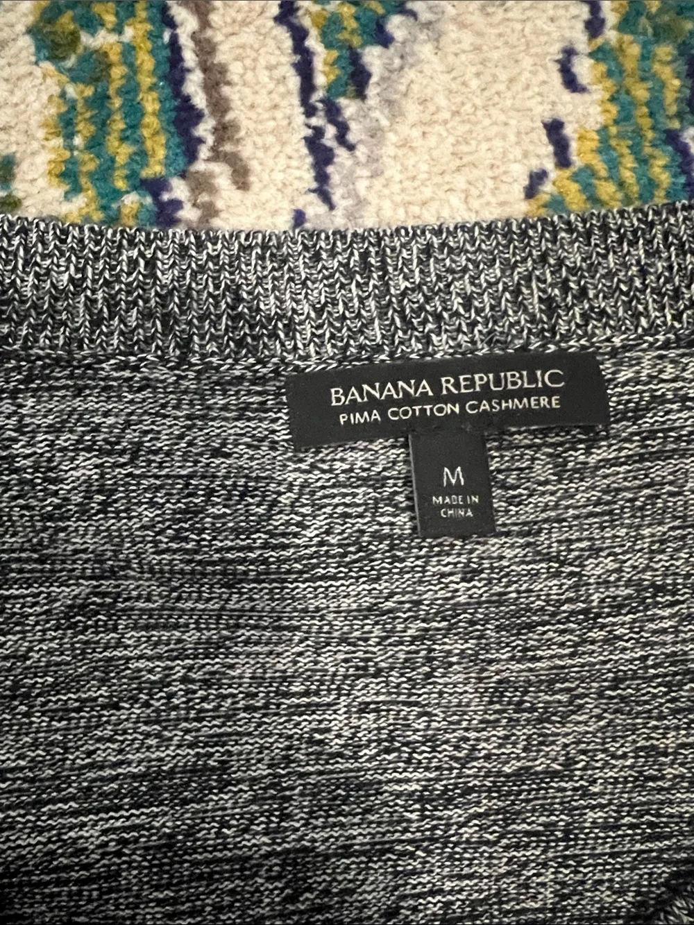 Banana Republic Men's Charcoal Heather V-Neck Sweater
